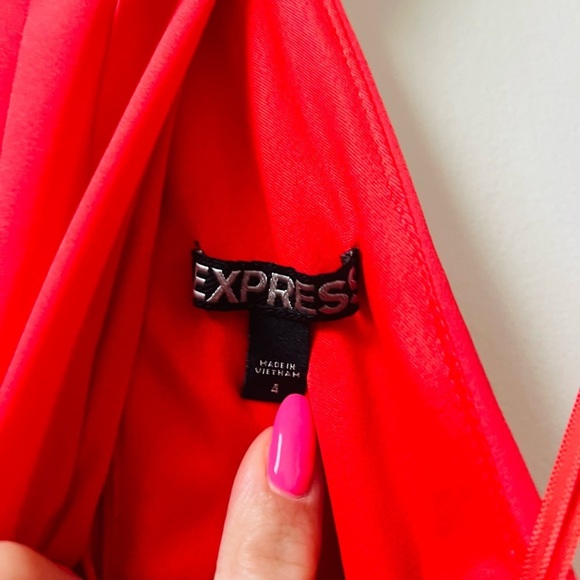 Express Red Halter Strapless Sundress - Picture 8 of 8